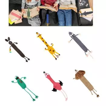 Вязаные крючком закладки с животными, вязаные вручную закладки, рождественские чулки, подарок для чтения ребенку, студенту, любителю книг 5