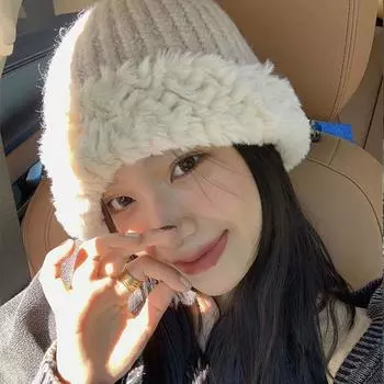 Вязаные панамы для женщин, зимние утолщенные теплые рыбацкие шапки, женские уличные ветрозащитные лыжные холодные шапки, женские панамы Боб Горрос 56-58cm чёрный