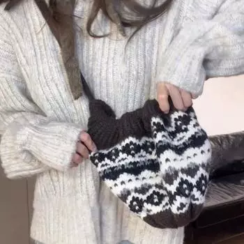 Вязаные шапки-бини в стиле ретро с клетчатым ремешком для женщин, осенние и зимние, теплые, повседневные, универсальные, корейские шапки-балаклавы as the picture