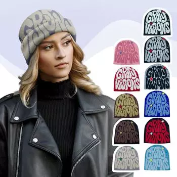 Вязаные Шапки Для Мужчин И Женщин, Головные Уборы, Популярные Головные Уборы, Шапки В Стиле Хип-хоп, Шляпы С Буквами, Модно и Модно One Size