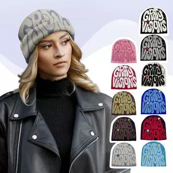 Вязаные Шапки Для Мужчин И Женщин, Головные Уборы, Популярные Головные Уборы, Шапки В Стиле Хип-хоп, Шляпы С Буквами, Модно и Модно One Size
