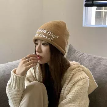 Вязаные шапки с буквами в стиле хип-хоп с вышивкой, шапки-пуловеры с вышивкой для женщин и мужчин хаки