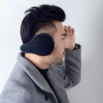 Вязаные теплые наушники Мягкие наушники Мешочки для ушей для мужчин и женщин Сложенные и надетые теплые наушники Мягкие наушники серый