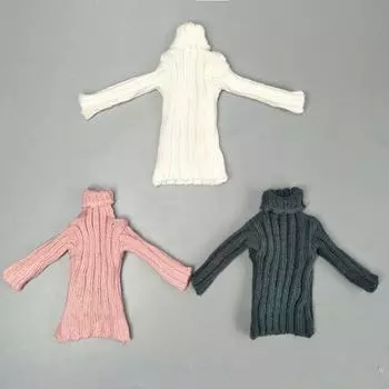 Вязаные тканые наряды, топы ручной работы, одежда, свитер для куклы Барби, для кукол BJD 1:6, подарки для детей, игрушки, аксессуары для кукол белый