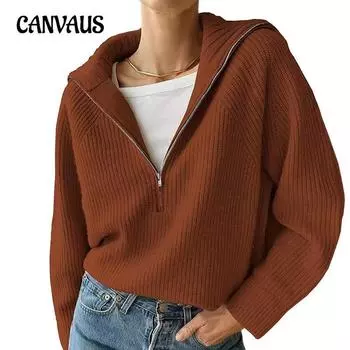 Вязаные топы, короткая куртка, женский свитер больших размеров, индивидуальный модный тренд, трикотаж S чёрный