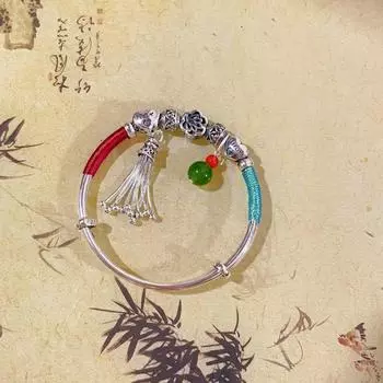 Вязаный браслет Zuyin 999 с кисточками из бисера, женская маленькая красная книжка, этнический стиль, браслет Zuyin Push Pull, аксессуары для молодежи Adjustable size