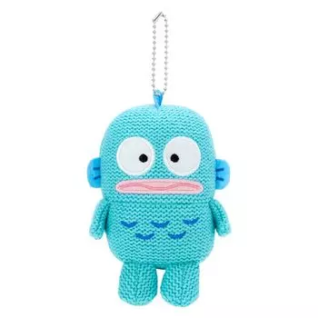 Вязаный держатель для талисмана в стиле амигуруми Sanrio Hangyodon, приблизительный размер. Ширина 9,3 x Глубина 6 x Высота 14 см 500259