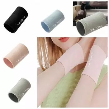 Вязаный фитнес-браслет Дышащий протектор запястья Потопоглощающие потовые повязки Спорт на открытом воздухе розовый