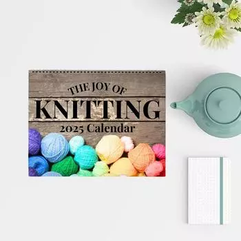 Вязаный календарь - 12 вдохновляющих вязаных изображений, ежемесячный календарь-планировщик пряжи One Size