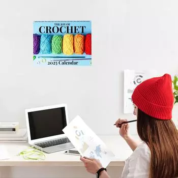 Вязаный календарь - 12 вдохновляющих вязаных изображений, ежемесячный календарь-планировщик пряжи One Size