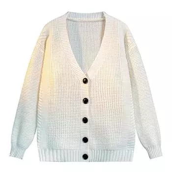 Вязаный кардиган-куртка мужской осенне-зимний ленивый стиль с V-образным вырезом свитер наряд для мальчиков повседневные топы M