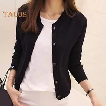 Вязаный кардиган, мягкий, теплый, ветрозащитный, шикарный женский однотонный свитер на пуговицах, кардиган, трикотаж, женская одежда XL светло-серый