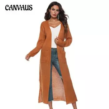 Вязаный кардиган осенняя женская куртка разрез большой карман тонкая куртка S розовый