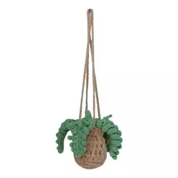 Вязаный крючком автомобильный освежитель воздуха, автомобильный диффузор, бутылка, вязаный крючком, освежитель воздуха с растительным ароматом, симпатичное украшение для автомобиля, вязаный крючком, воздух в виде растения