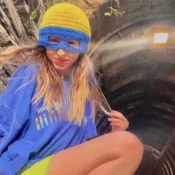 Вязаный крючком берет с ушками кролика, милая шапочка лоли для взрослых, шляпа рыбака 56-59cm