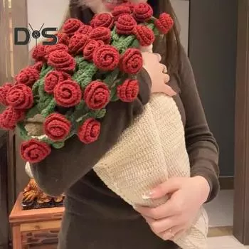 Вязаный крючком букет роз, одеяло ручной работы, плед из букета роз, вязаный крючком букет роз, диванное одеяло для декора кровати, романтический подарок 80 cm