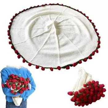 Вязаный крючком цветочный плед ручной работы букет роз плед ландыш крючком жёлтый