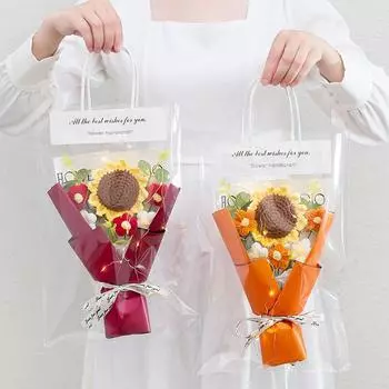 Вязаный крючком цветок-пух на день рождения, реквизит для фотосъемки своими руками, подсолнух, подарок на День учителя