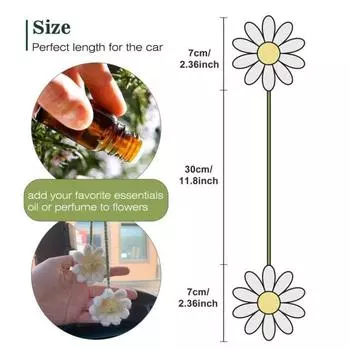 Вязаный крючком цветок ручной работы, милый автомобиль, очаровательный вид, задний декор, зеркало, подвесное для женщин