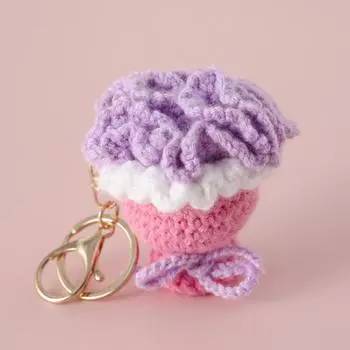 Вязаный крючком кулон-подвеска в виде гвоздики, несколько цветов, подарок, декоративный, держатель для ключей, уникальный вязаный цветок, креативный, 5 цветов