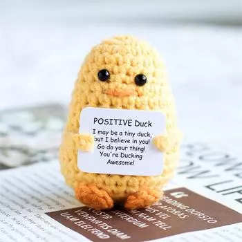 Вязаный крючком подарок позитивная энергия мотивация украшение забавный вязаный крючком подарок декоративное украшение кукла (1шт) One Size