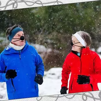 Вязаный носовой чехол, утеплитель для носа, пылезащитная варежка ручной работы, дышащий мягкий носовой чехол для защиты от мороза на открытом воздухе темно серый