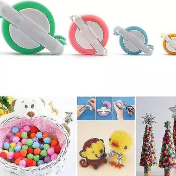 Вязаный помпон Набор инструментов для вязания и рукоделия Набор инструментов для вязания, 4 предмета