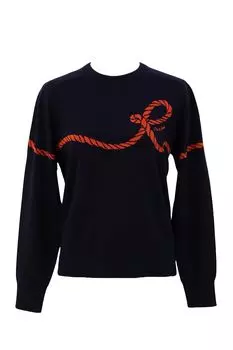 Вязаный пуловер R Rope Pattern Crew Neck Long Sleeve Pullover Main [June Andrope] Womens (40)