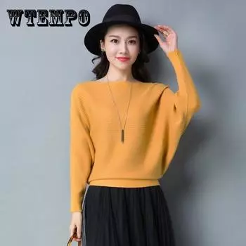 Вязаный пуловер, женский свитер с рукавами «летучая мышь», пальто, свободный свитер большого размера с крыльями летучей мыши, короткая верхняя одежда S фиолетовый