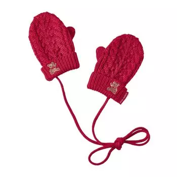 Вязаный с Made in Cable S years Red [MIKI HOUSE] Варежки, Перчатки, Ремни, Медведь, Однотонный, Япония, Вязаный, Мальчики, Девочки, Младенцы, Дети, Детская одежда, красный