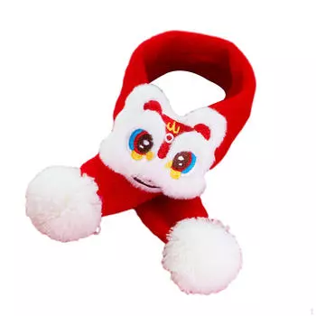 Вязаный шарф для кошек, аксессуары на год питомца, моющиеся, утеплитель для шеи для щенков Nianshou