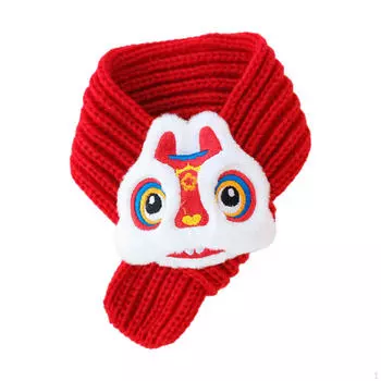 Вязаный шарф для кошек, аксессуары на год питомца, моющиеся, утеплитель для шеи для щенков L