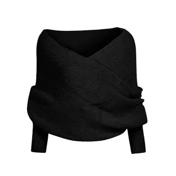 Вязаный шарф с косичками, Вязаный шарф с косичками с рукавами для женщин, Вязаный шарф с косичками, Шарф с рукавами One Size