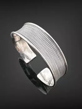 Вязаный соломенный браслет ручной работы из настоящего коллекционного серебра 925 пробы | Браслеты для женских украшений и аксессуаров