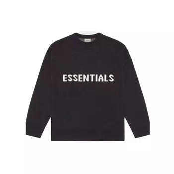 Вязаный свитер Fear of God Essentials Коллекция FW20 Топы унисекс Черный 0192508520004001 M