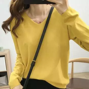 Вязаный свитер с длинным рукавом, женский осенне-зимний женский однотонный вязаный пуловер, топ One Size зелёный