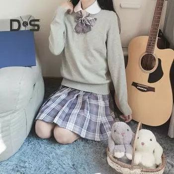 Вязаный свитер с V-образным вырезом, однотонный, с длинным рукавом, ребристым подолом, манжетой, стандартный крой, свитер для повседневной носки, для уличной вечеринки на осень-зиму S чёрный