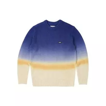 Вязаный свитер в рубчик с длинными рукавами Palace Gradient Dye и мини-логотипом унисекс, синий P25KW022 M