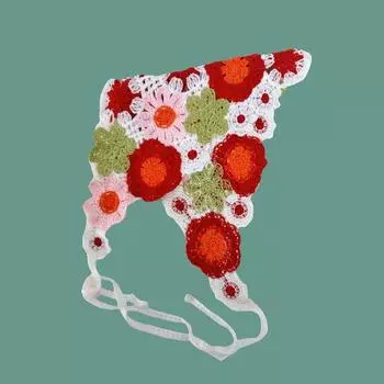 Вязаный треугольный шарф-повязка для женщины, милый и универсальный треугольный шарф, повязка для волос, модная повязка на голову для девушки, аксессуары для волос