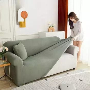 Вязаный утолщенный чехол для дивана, одиночный двойной трехместный чехол для дивана, универсальный полный чехол для диванной подушки 90-140cm