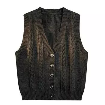 Вязаный жилет, мужской зимний свитер, майка, надевается снаружи, многослойный внутри, безрукавный топ с V-образным вырезом XXXL