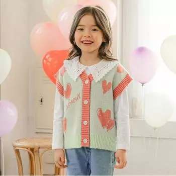 Вязаный жилет Olivan Chouchou Pretzel Мятный minted/110