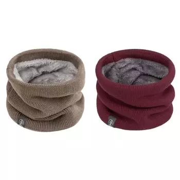 Вязаный зимний утеплитель для шеи для мужчин и женщин, шарф для холодной погоды (хаки) КДЕ