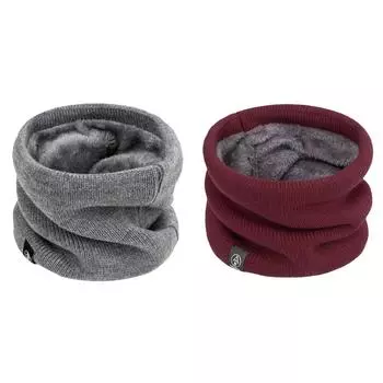 Вязаный зимний утеплитель для шеи для мужчин и женщин, шарф для холодной погоды (серый)