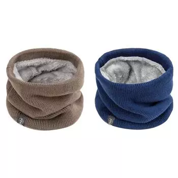 Вязаный зимний утеплитель для шеи для мужчин и женщин, шарф для холодной погоды (хаки) КДЕ