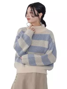 Вязать Цветовая схема Вязать каймой СЛОНОВАЯ КОСТЬ ОДИН РАЗМЕР [Beams Heart] L/S Для женщин слоновая кость