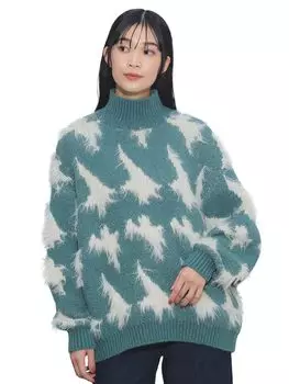 Вязать перо KT ЗЕЛЕНЫЙ ОДИН РАЗМЕР [Beams Heart] L/S g/CHIDORI Женский зелёный