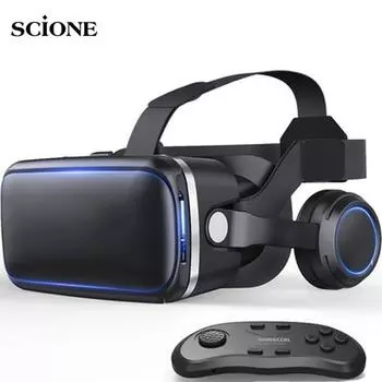 VR/дистанционный шлем 3D очки гарнитура виртуальной реальности для смартфона видеоигры Viar бинокль полные комплекты