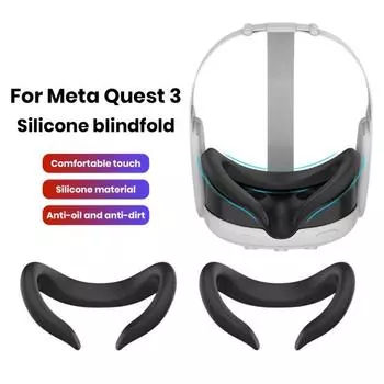 VR-гарнитура, чехол для глаз, защита от пота, супермягкая дышащая, не раздражающая подушка для лица, сменная подушка для Meta Quest 3 A чёрный