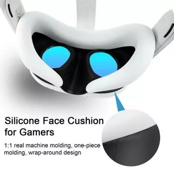 VR-гарнитура, силиконовая подушка для лица, защита от пота, моющаяся, мягкая, предотвращает утечку света, очки виртуальной реальности, защитная накладка для лица для Meta Quest3